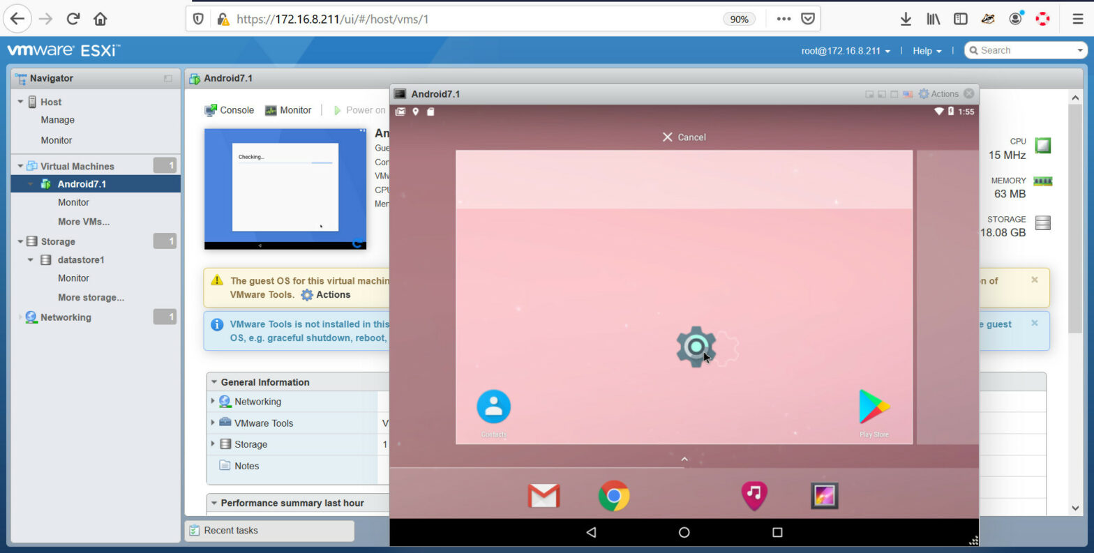 Installing Android x86 7.1 on VMware ESXi 6.7 – Janne's Tech Blog